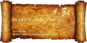 Aczél Zsófia névjegykártya