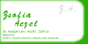 zsofia aczel business card